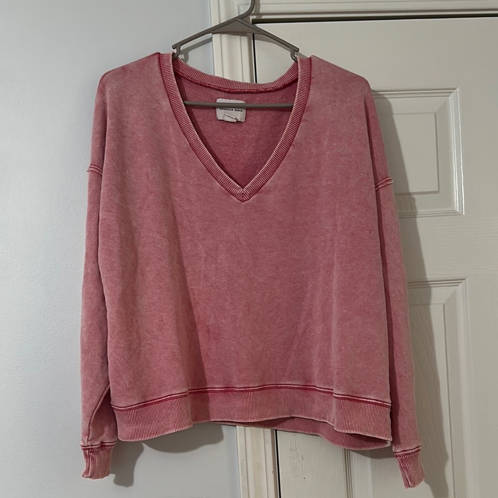 Pink V-Neck Sweater
